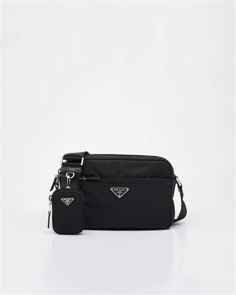 prada phone sling bag|prada nylon shoulder bag black.